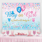 Lofaris Stars Boy Or Girl Blue Pink Gender Reveal Backdrop